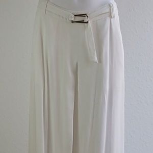 J. Peterman LC Illusion Palazzo dress pants with belt 0